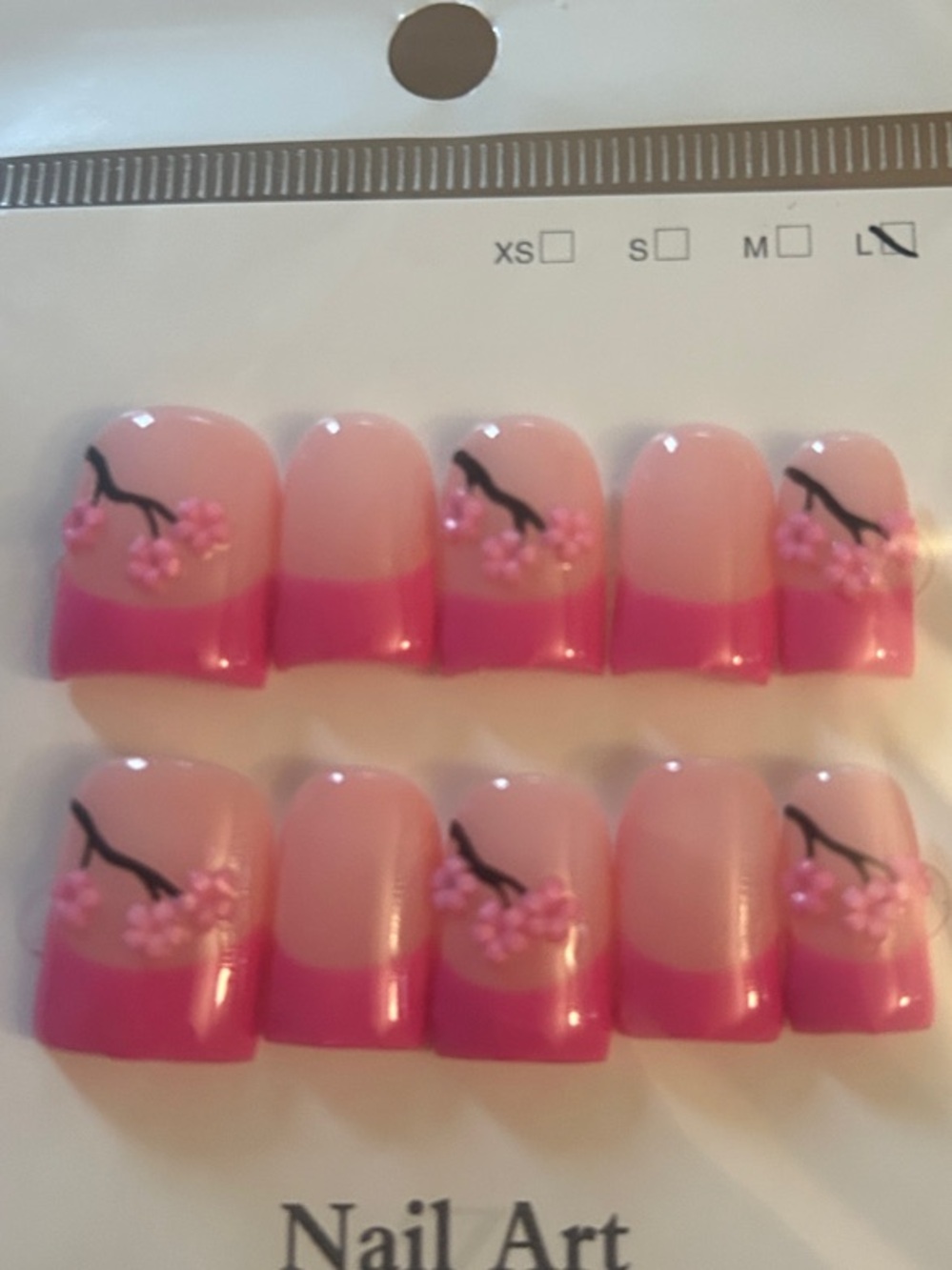 Pink Cherry Blossom Press-On Nails